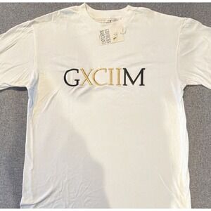 Georges Marciano Unisex White Graphic Print Embroidered Logo T-Shirt L